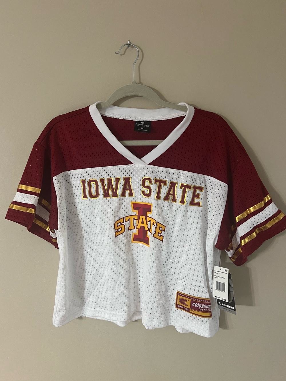 Colosseum Women's Iowa State Cyclones Treasure Cropped Football Jersey